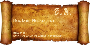 Beutum Meluzina névjegykártya